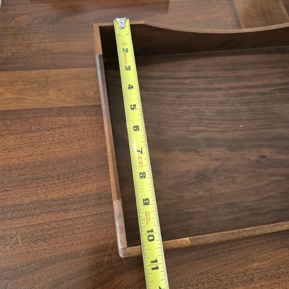 Vintage‎ Wood Desk Letter Wooden Tray With Dovetail Corners